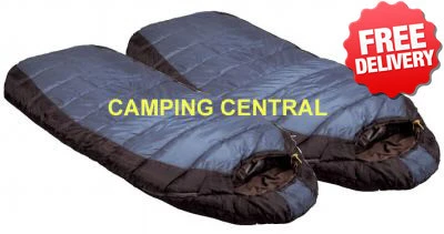 Caribee Tundra Duo -10 Celsius Winter Jumbo Twin Sleeping Bag - 2 Pack 1 Caribee Tundra Duo -10 Celsius Winter Jumbo Twin Sleeping Bag - 2 Pack