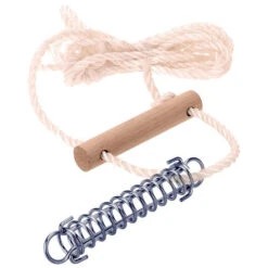 10 X Single 6mm Tent Guy Ropeswith Wooden Runner And Heavy Duty Spring