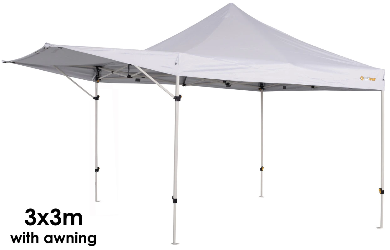 (SALES PROMOTION) OZTRAIL DELUXE GAZEBO With AWNING WHITE 3x3m Marquee Stall Stand MARKET 1 (SALES PROMOTION) OZTRAIL DELUXE GAZEBO With AWNING WHITE 3x3m Marquee Stall Stand MARKET