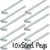 10 X TENT PEG HEAVY DUTY ZINC COATED STEEL 300MM