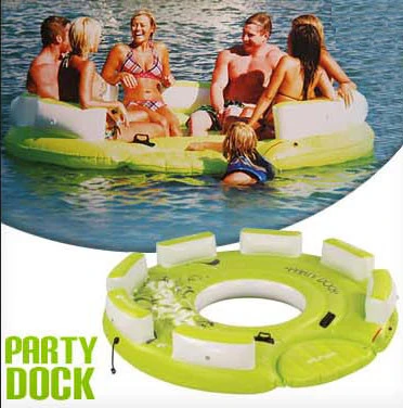 SEVYLOR PARTY DOCK 8 PERSON INFLATABLE ISLAND SEAT TUBE BISCUIT 1 SEVYLOR PARTY DOCK 8 PERSON INFLATABLE ISLAND SEAT TUBE BISCUIT