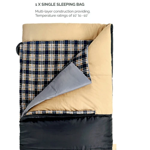 OZTRAIL DROVER (-10cel To +10cel) DOUBLE SIZE TWO PERSON DUO SLEEPING BAG 2 OZTRAIL DROVER (-10cel To +10cel) DOUBLE SIZE TWO PERSON DUO SLEEPING BAG - Image 2