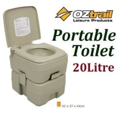 OZTRAIL PORTABLE (20 LITRE) SINGLE FLUSH CAMP CAMPING OUTDOOR TOILET